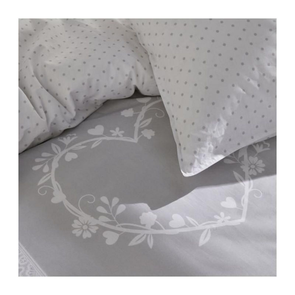 Today PARURE DE LIT TODAY - HOUSSE DE COUETTE 240X260 + 2 TAIES D OREILLER 63X63 - 100% COTON 57 fils - Constance