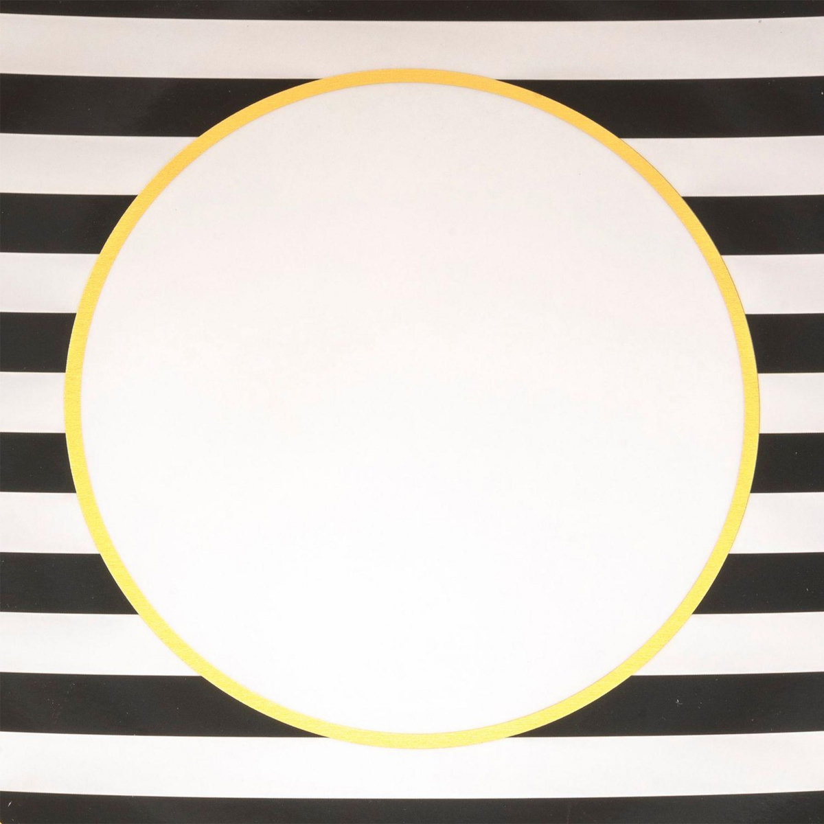 FEERIC LIGHT & CHRISTMAS Lot de 12 assiettes de présentation RAYURES - Noir et blanc