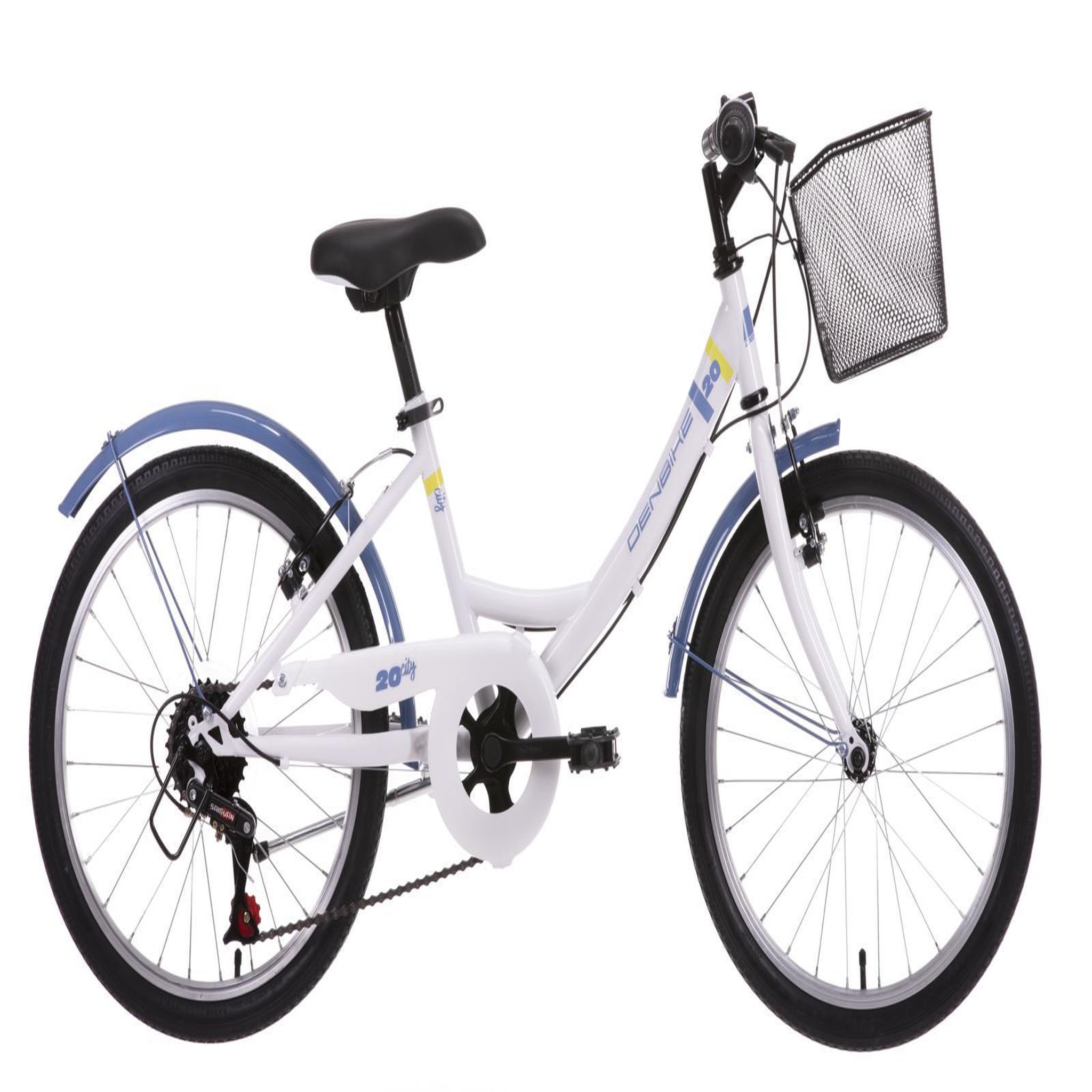 Vélo enfant 20  Fille - 6 Vitesses avec poignée tournante - Freins V-Brake et équipement City