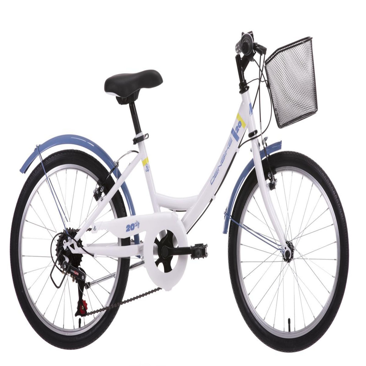 Vélo enfant 20  Fille - 6 Vitesses avec poignée tournante - Freins V-Brake et équipement City