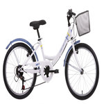 Vélo enfant 20  Fille - 6 Vitesses avec poignée tournante - Freins V-Brake et équipement City