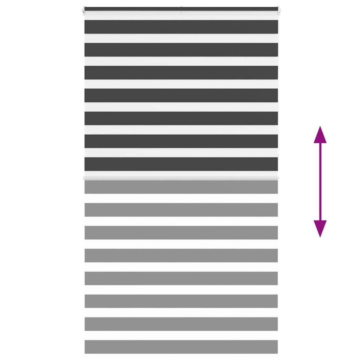 VIDAXL Store zebre noir 135x230 cm largeur du tissu 130,9 cm polyester