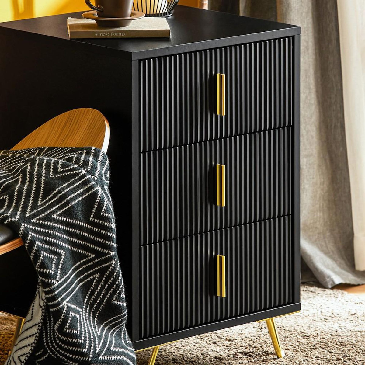 SOBUY SoBuy - Table De Chevet à 3 tiroirs - Moderne - FBT115-L