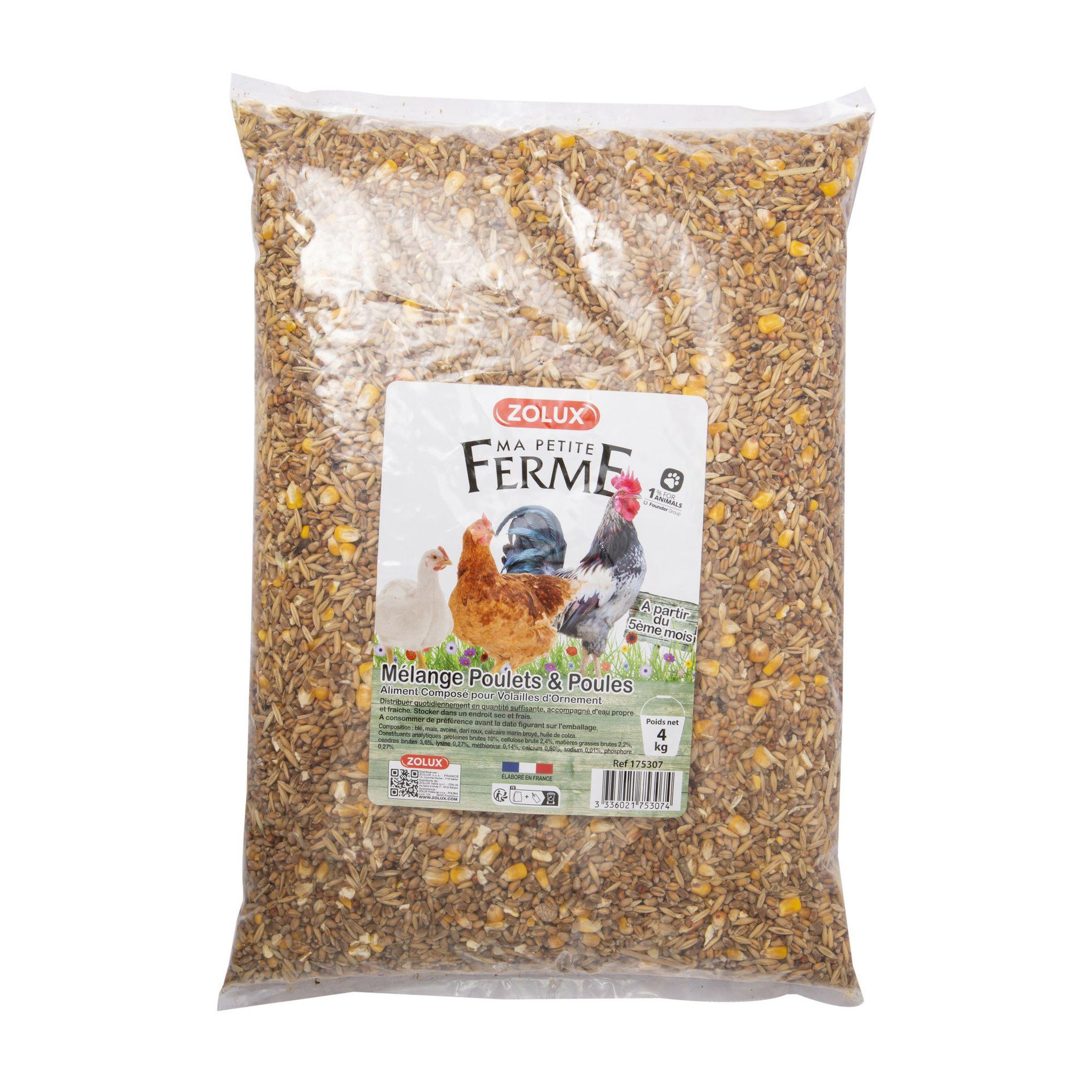 Voir la diapositive 1 : Zolux Mélange poule et poulet  4kg