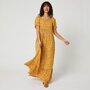 IN EXTENSO Robe longue jaune fleuris femme