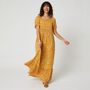Voir la diapositive 1 : IN EXTENSO Robe longue jaune fleuris femme
