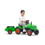 Falk / Falquet Tracteur à pédales X Tractor avec capot ouvrant et remorque inclus - Vert