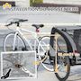 Voir la diapositive 5 : PAWHUT Remorque vélo pour chien 20 Kg pliable barre attelage fixation réflecteurs drapeau noir