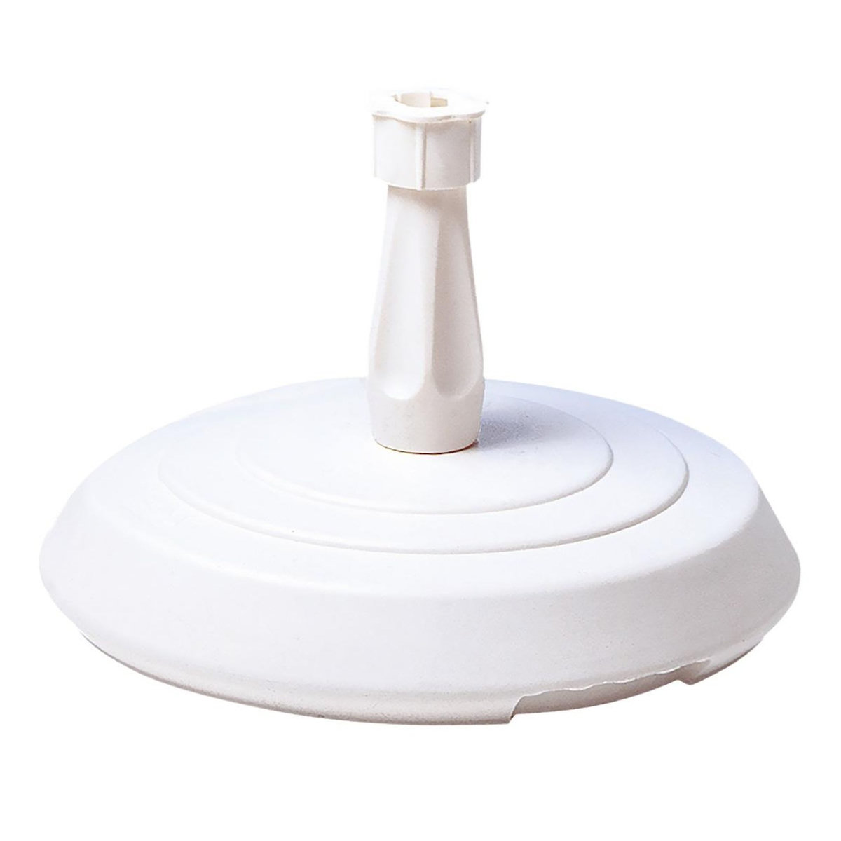 Pied de parasol rond en béton blanc 14kg