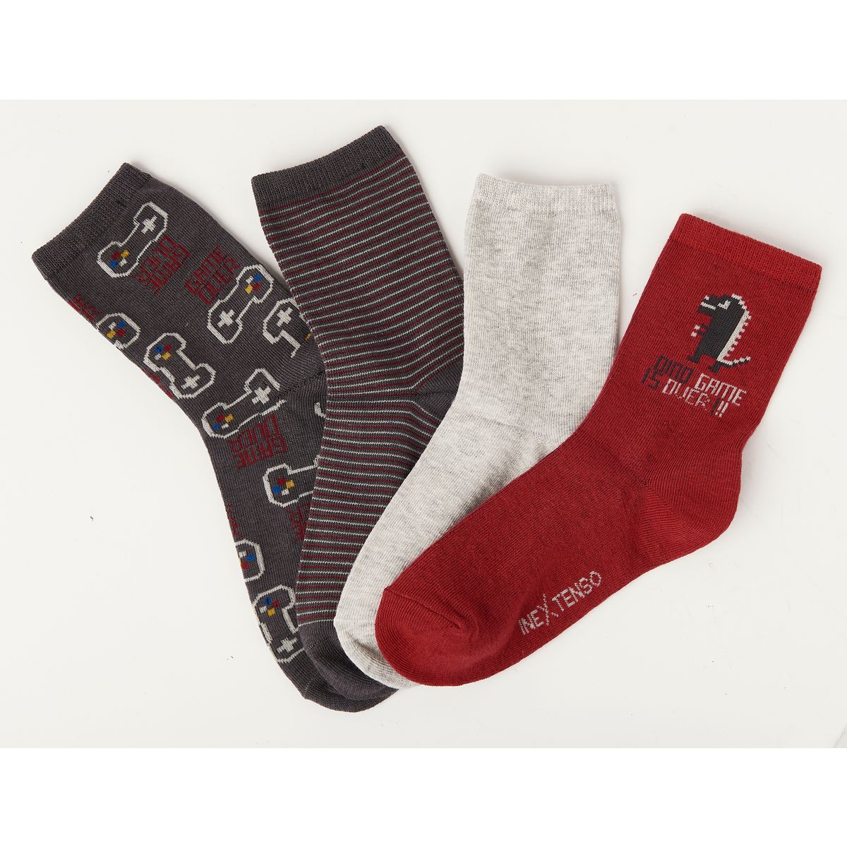 IN EXTENSO Lot de 4 paires de chaussettes garçon