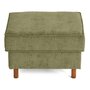 Voir la diapositive 5 : LISA DESIGN Jake - pouf en tissu velours relief - pieds en bois foncé