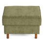 Voir la diapositive 5 : LISA DESIGN Jake - pouf en tissu velours relief - pieds en bois foncé