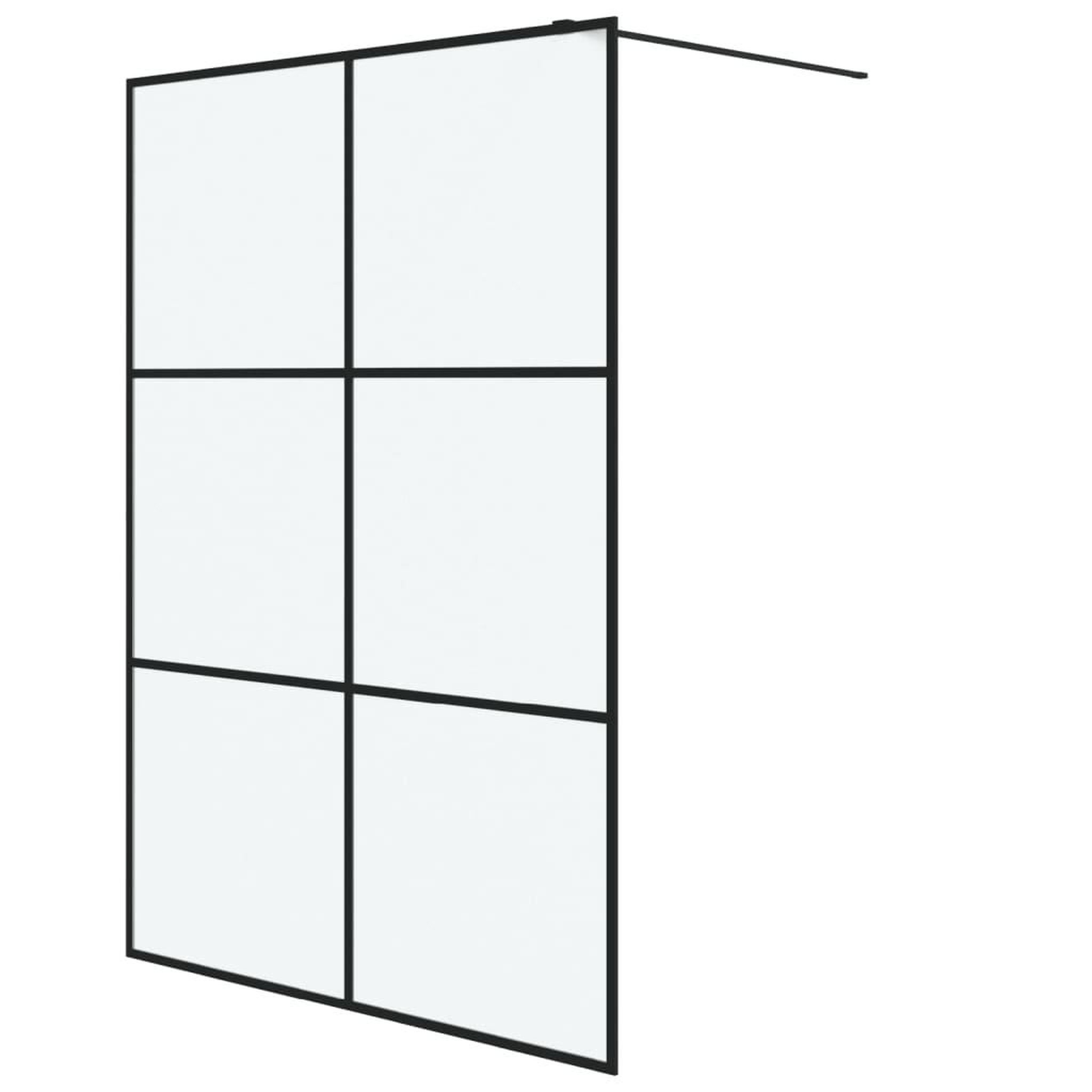 Voir la diapositive 2 : VIDAXL Paroi de douche Noir 140x195 cm Verre ESG depoli