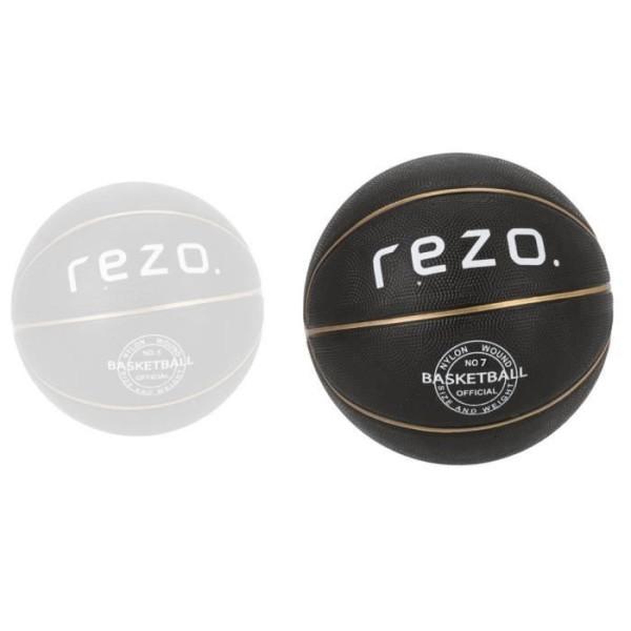 Voir la diapositive 3 : MARKET24 Ballon de basket - REZO - Caoutchouc - Taille 7 - Or - Prise ferme