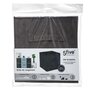 Voir la diapositive 4 : TOILINUX Lot de 2 cubes de rangement en tissu l.31 x h. 15 cm - Gris foncé chiné