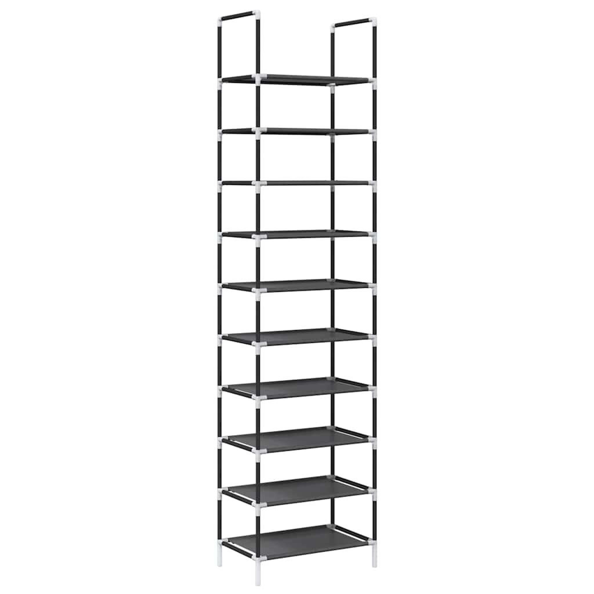 Voir la diapositive 2 : VIDAXL Etagere a chaussures 10 niveaux 44x28x180 cm tissu non-tisse