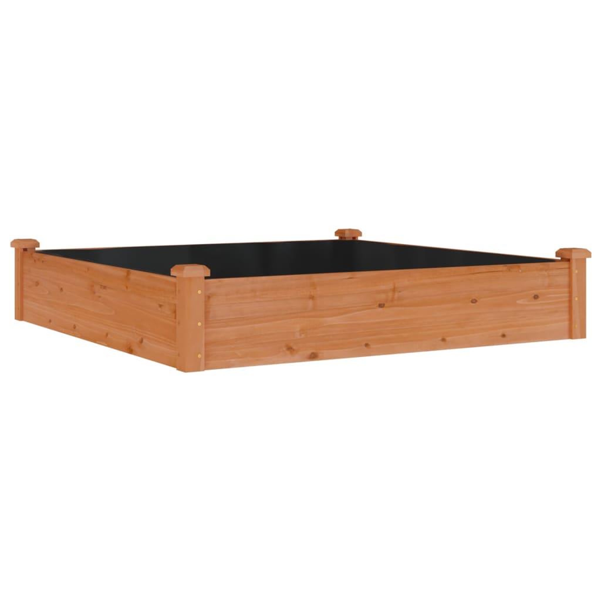 Voir la diapositive 2 : VIDAXL Lit sureleve de jardin doublure 120x120x25 cm bois massif sapin