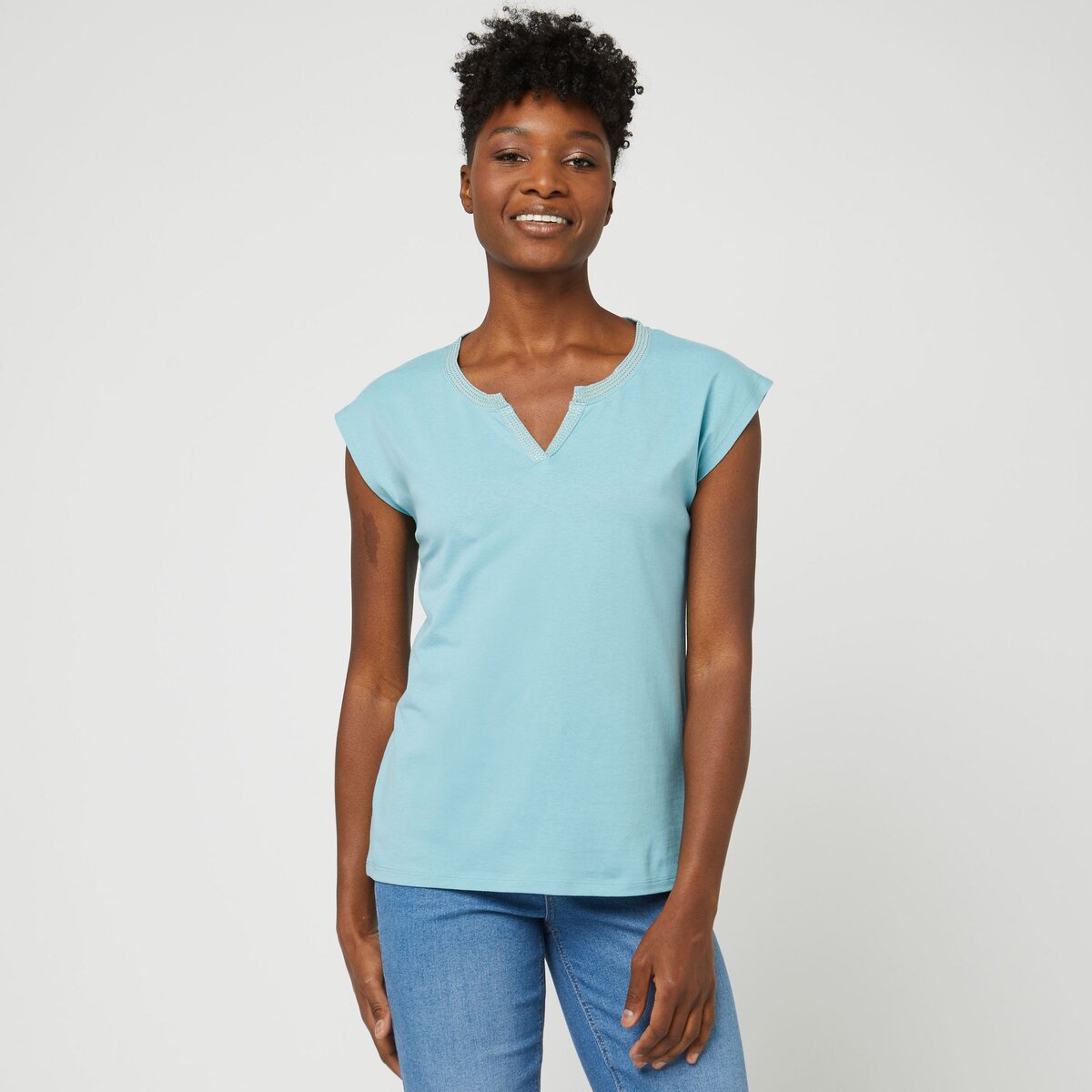 T shirt best sale bleu turquoise