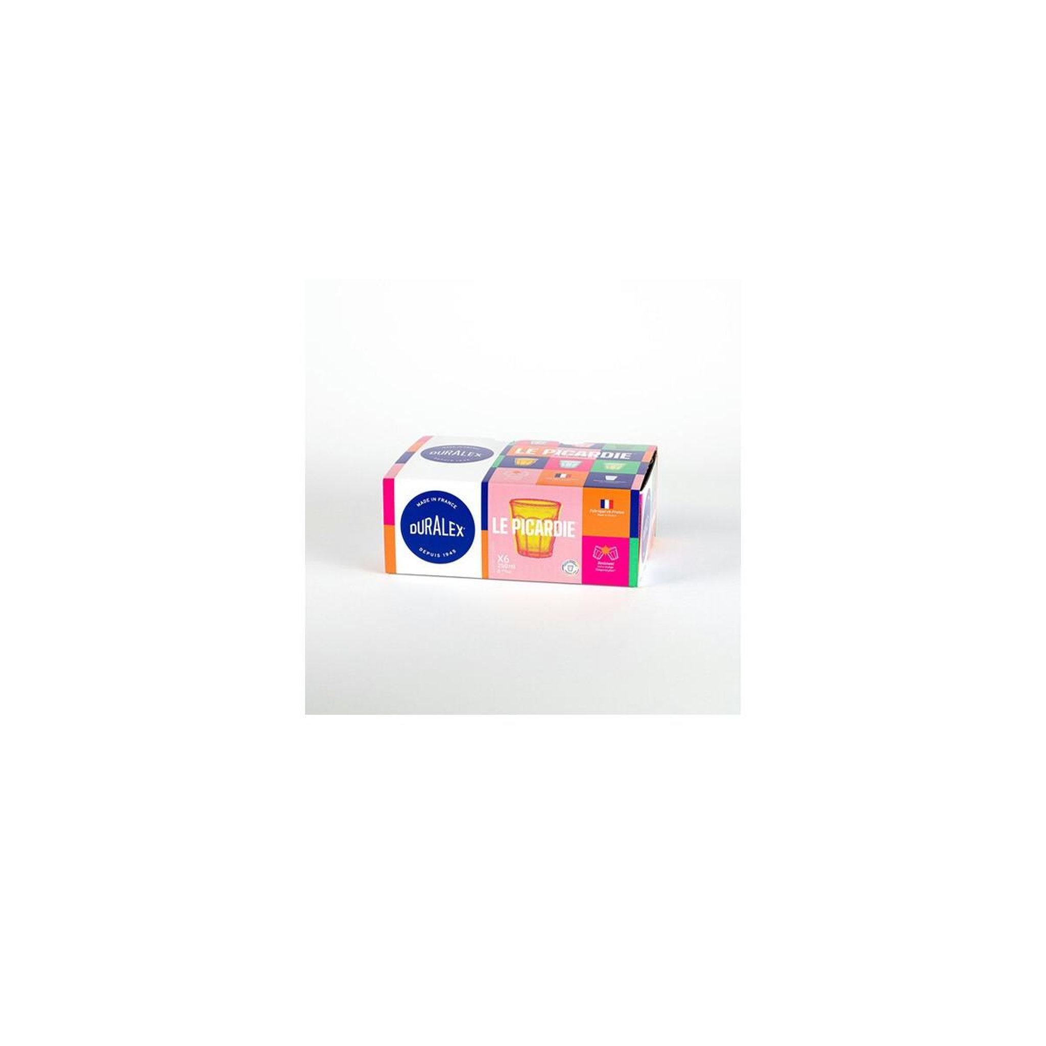 Voir la diapositive 3 : DURALEX Picardie Gobelet 25 cl Multi-teinte X6 (Prune/Rose/Marine/Gris/vermeil/Vert)