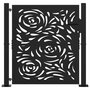 Voir la diapositive 3 : VIDAXL Portail de jardin noir 105x106 cm acier conception de flamme