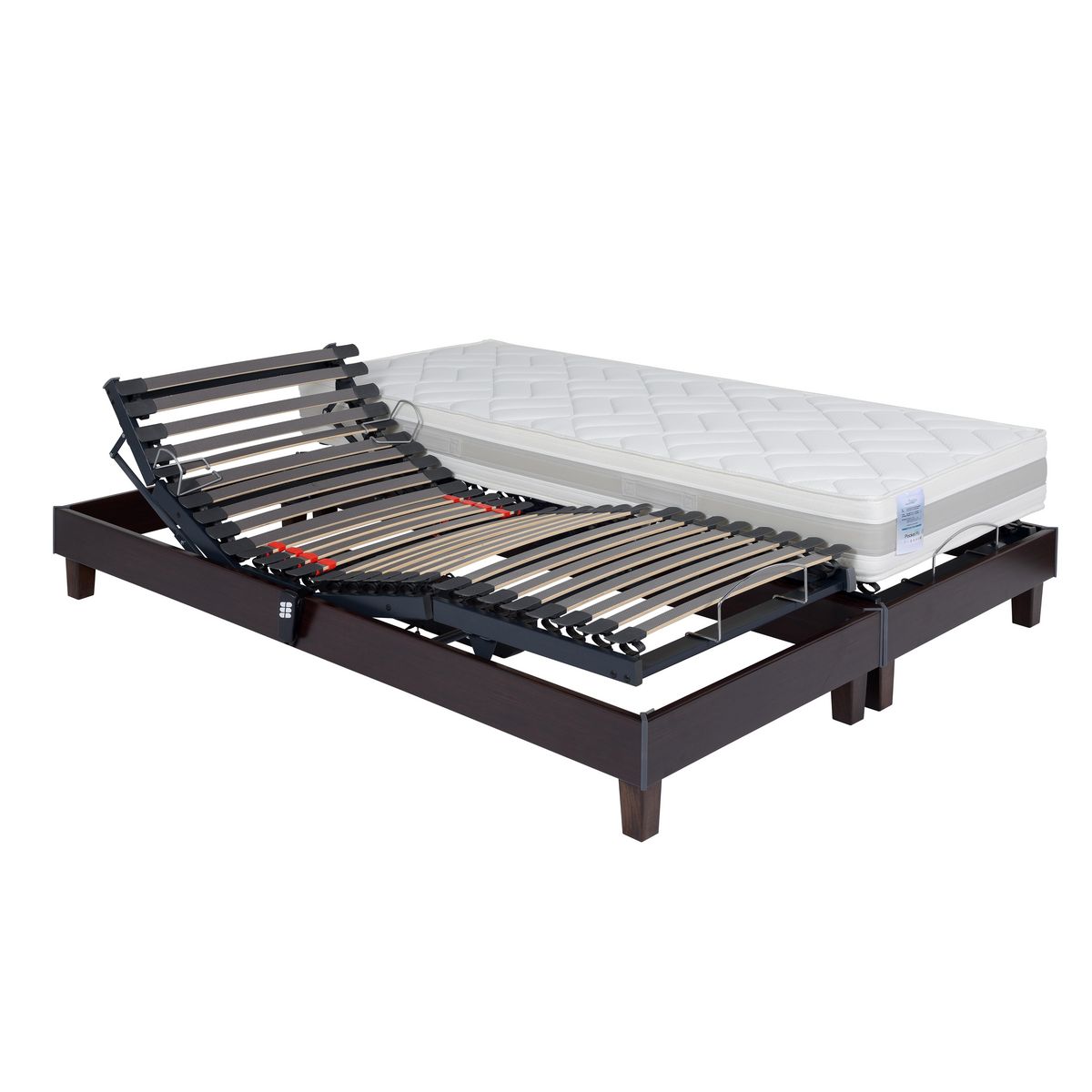 PRESTIGE Collection Lit relaxation électrique TPR ressorts ensachés + mousse Haute Résilience 35 kg/m3 - 160x200 cm SENSAFLEX