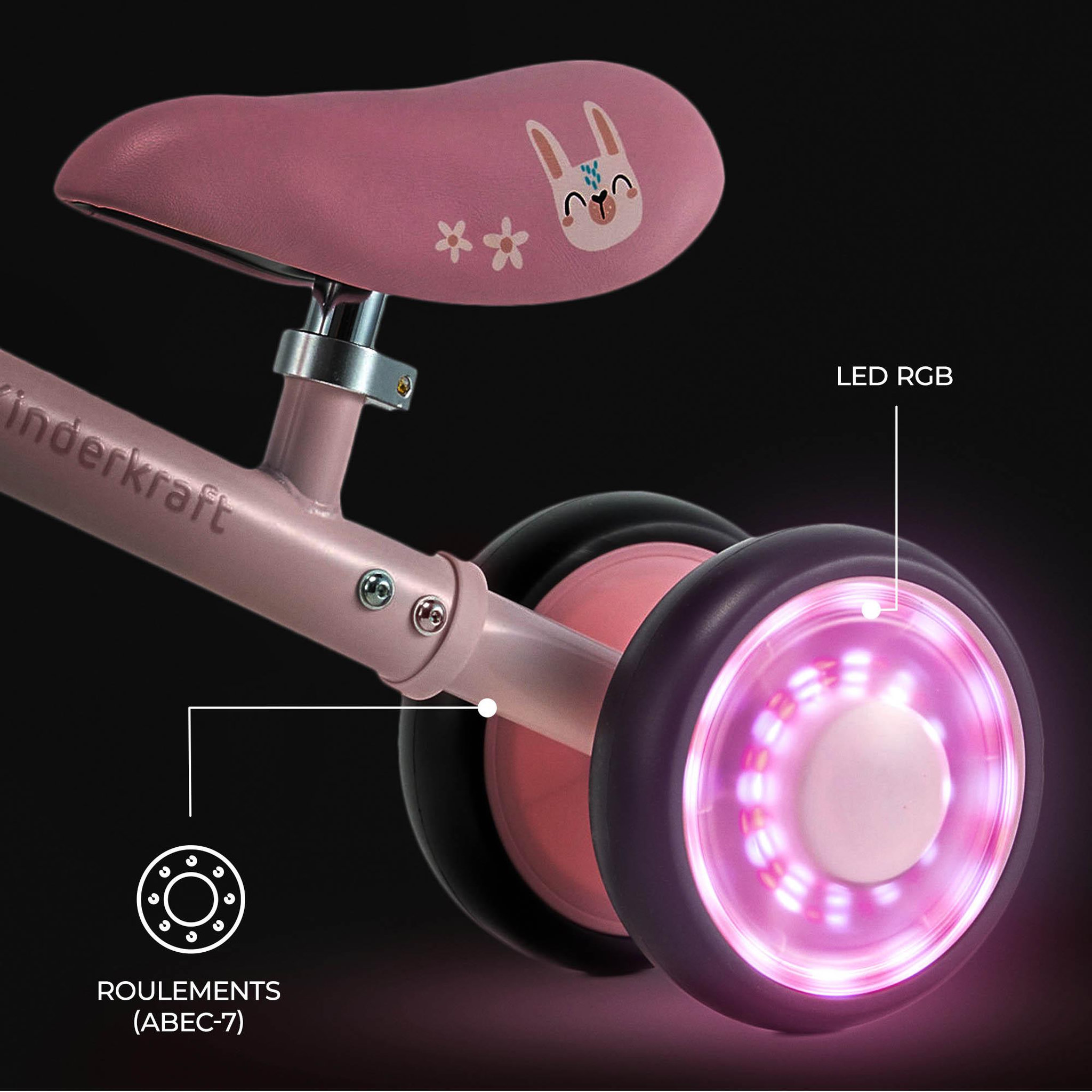 Voir la diapositive 3 : KINDERKRAFT Draisienne enfant roues led dès 2 ans