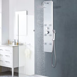 VIDAXL Panneau de douche Verre 25 x 44,6 x 130 cm Blanc