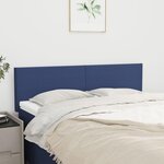 VIDAXL Tetes de lit 2 pcs Bleu 72x5x78/88 cm Tissu