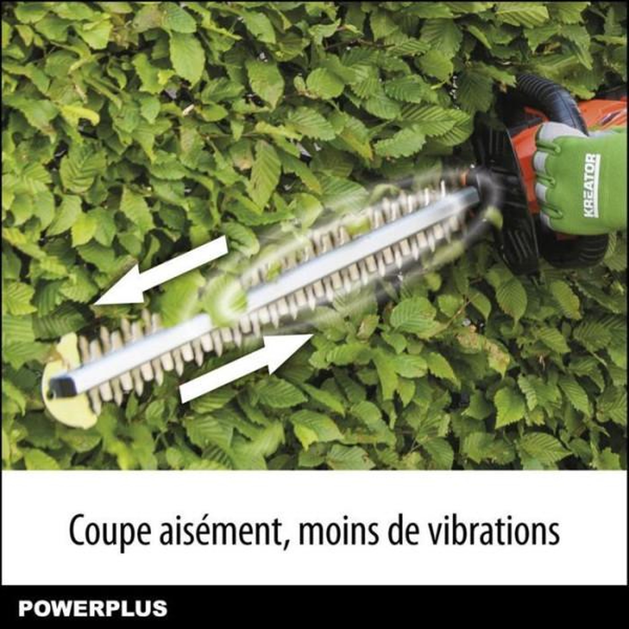 Voir la diapositive 2 : MARKET24 Taille-Haie Batterie Dual Power - DUAL POWER - POWDPG75320 - Lame de 580 mm - Écart de 18 mm