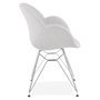 Voir la diapositive 3 : Paris Prix Chaise Design Tissu  Gamo  85cm Gris & Chromé