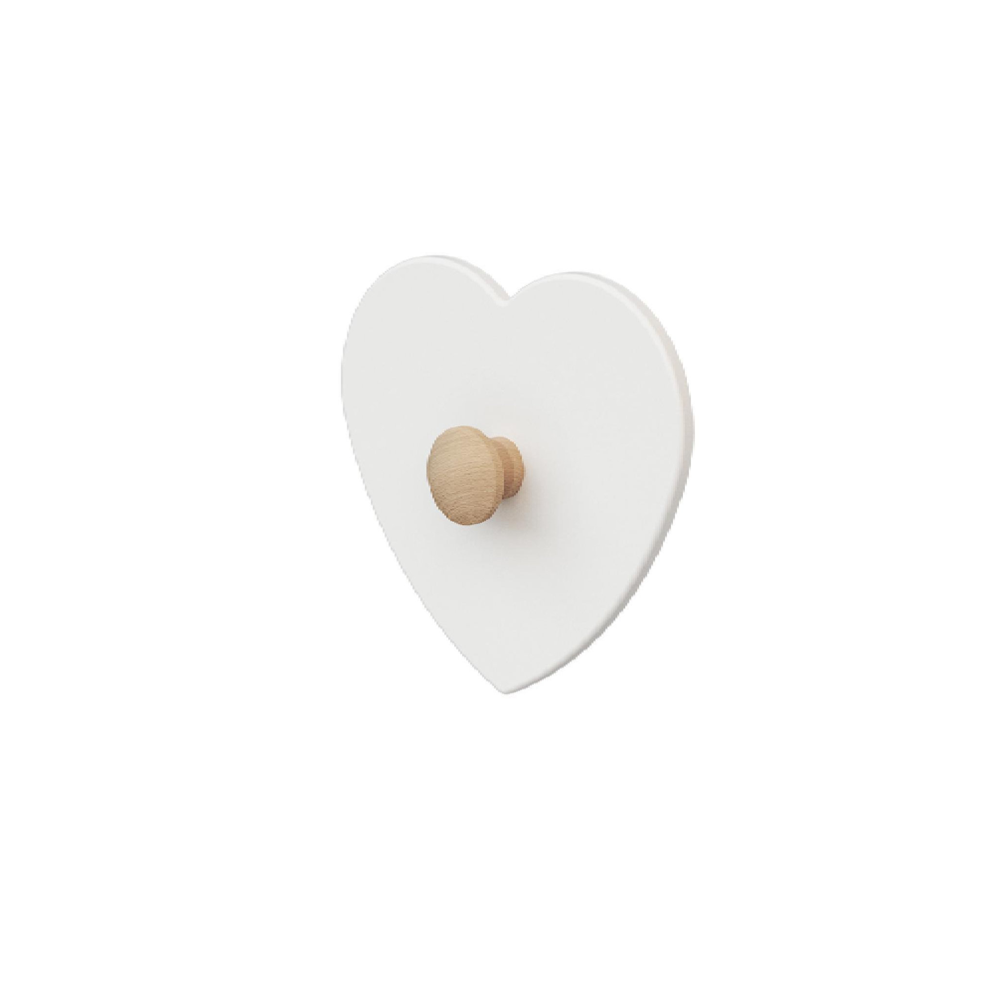 AT4 Patère enfant cur en bois essentiel blanc et hêtre brut