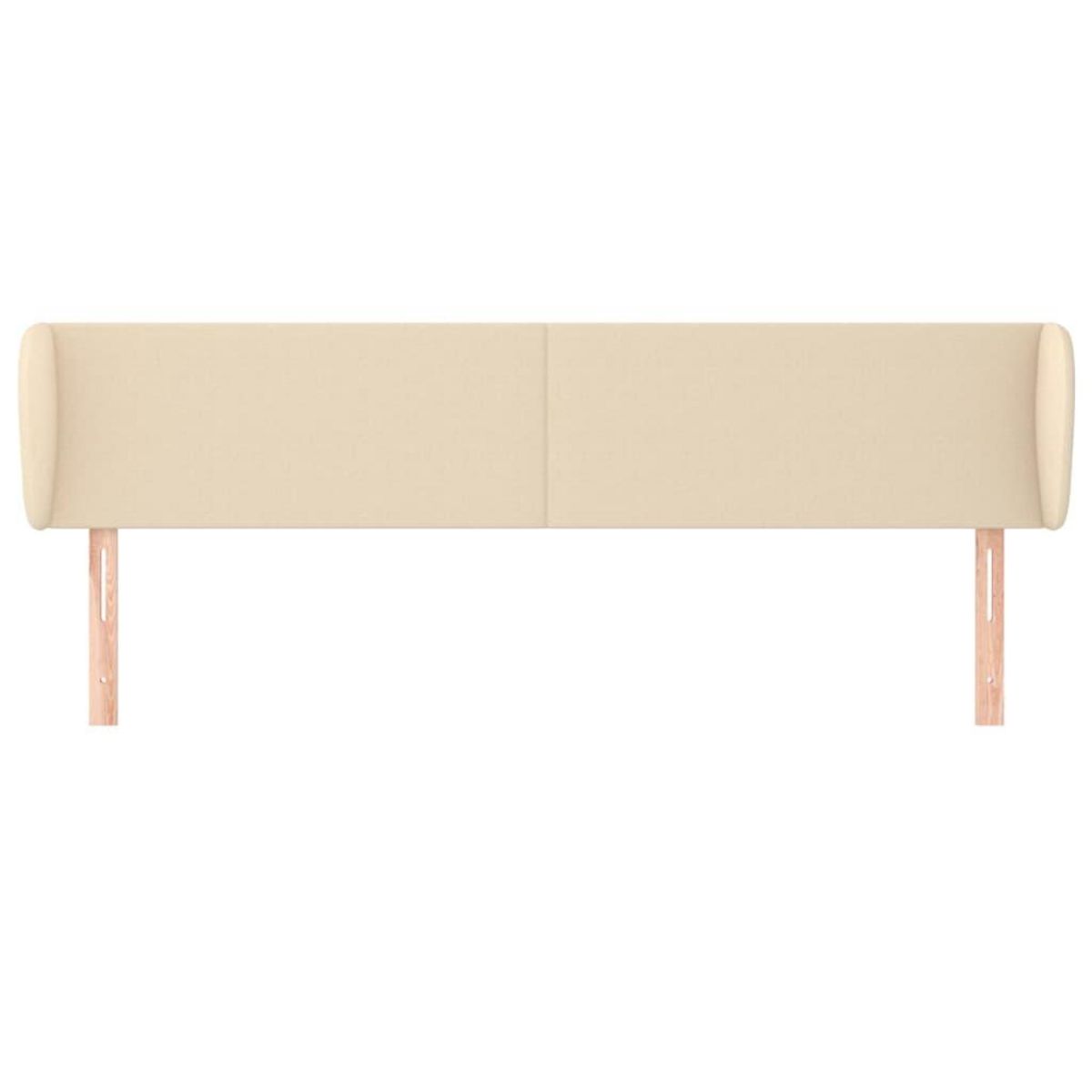 VIDAXL Tete de lit avec oreilles Creme 203x23x78/88 cm Tissu