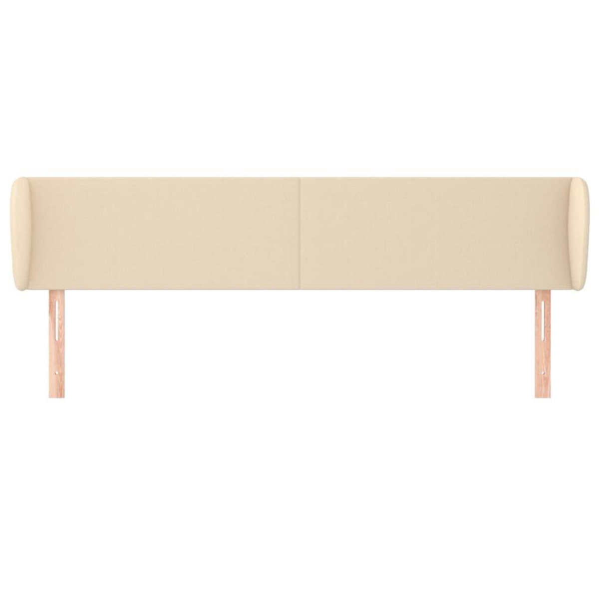 VIDAXL Tete de lit avec oreilles Creme 203x23x78/88 cm Tissu
