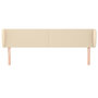Voir la diapositive 3 : VIDAXL Tete de lit avec oreilles Creme 203x23x78/88 cm Tissu