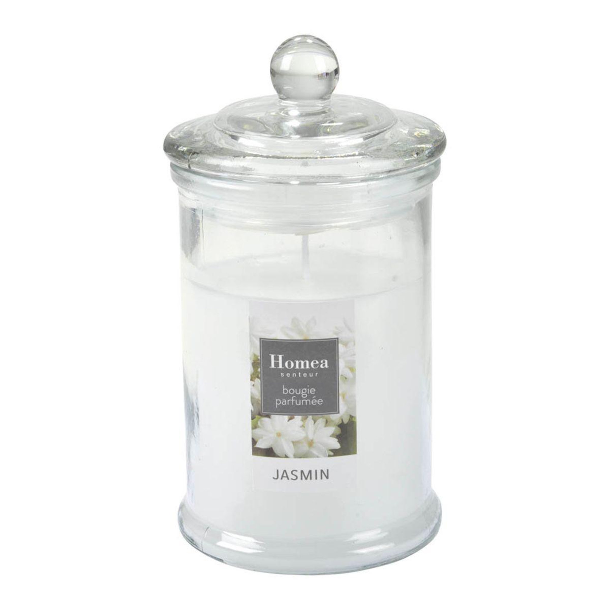 HOMEA Bougie parfumée bocal  essentiel ii  15cm jasmin