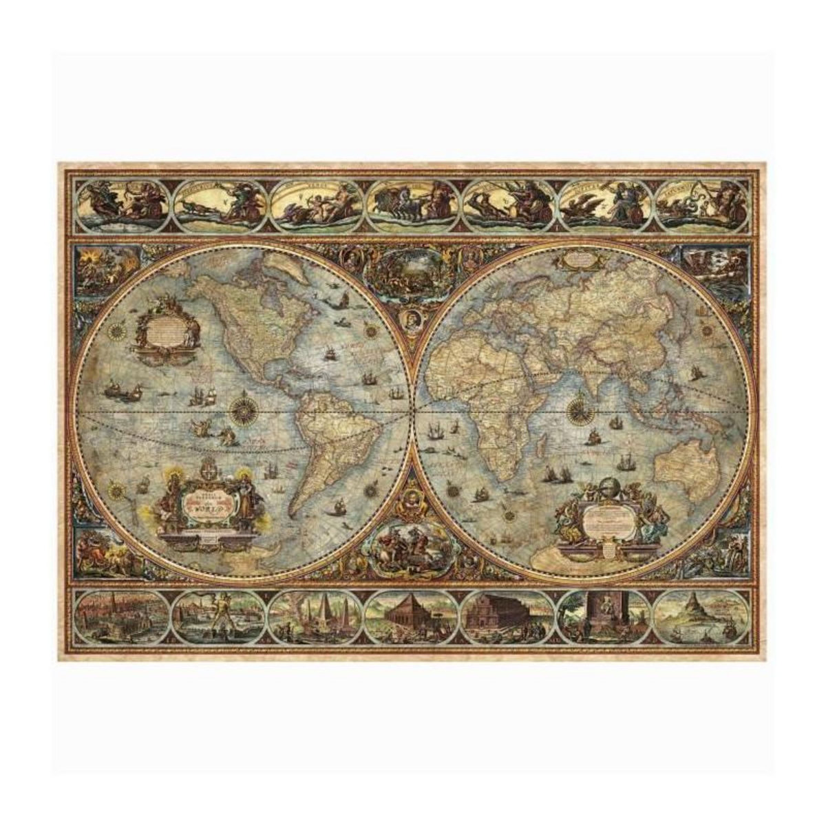 EDUCA Puzzle - EDUCA - Orbis Terrarum - 1000 pieces - Theme Voyage et cartes - Mixte
