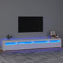 Voir la diapositive 1 : VIDAXL Meuble TV avec lumieres LED Blanc 270x35x40 cm