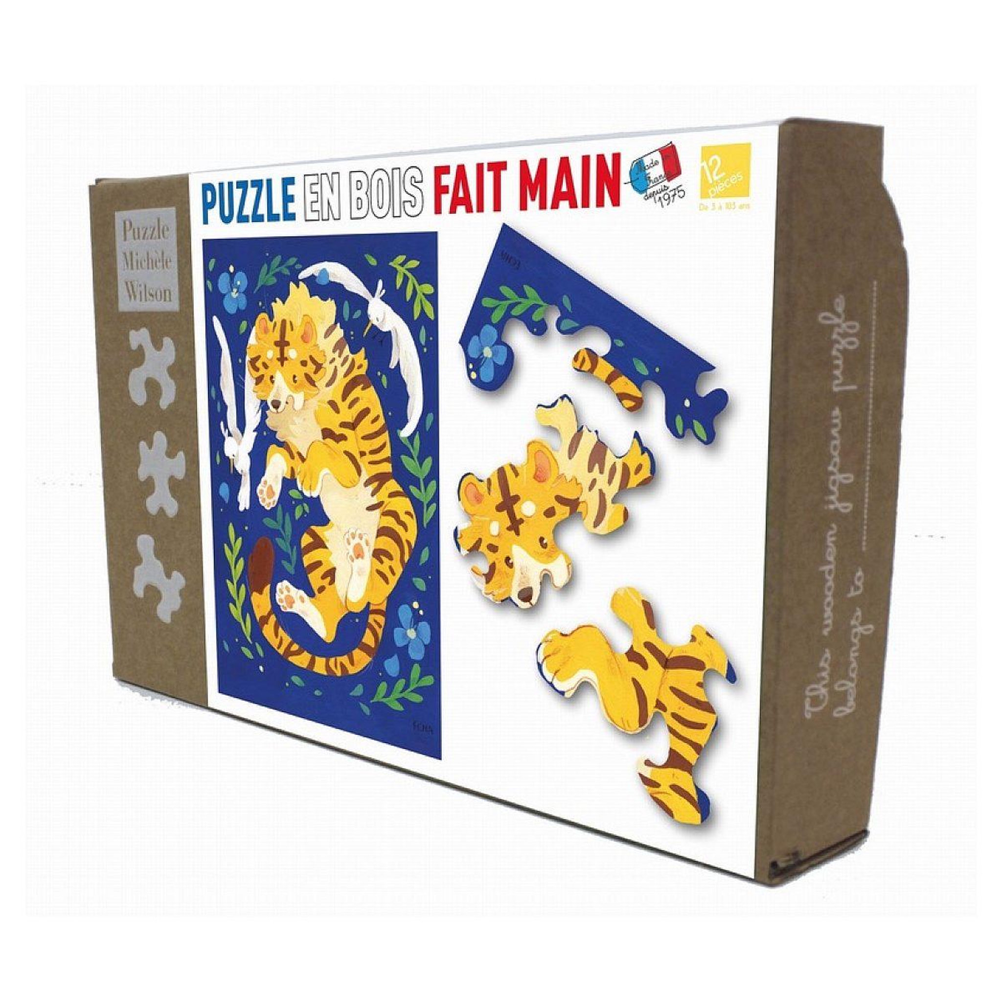 WILSON Puzzle 12 pieces en bois graou le tigre