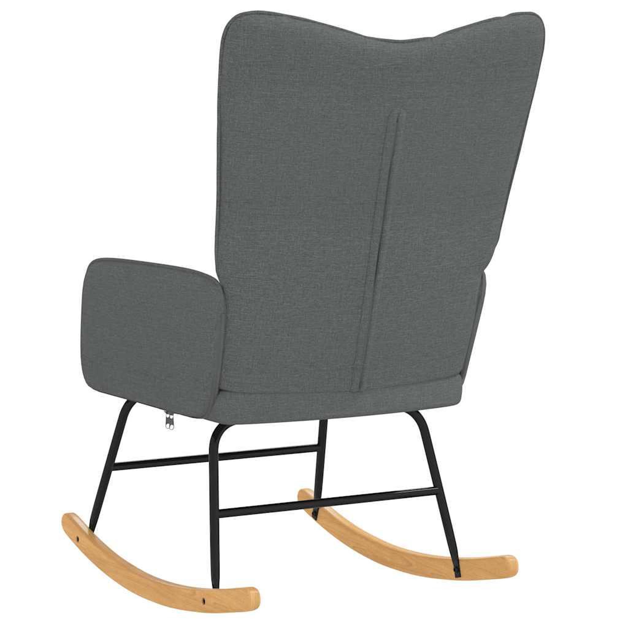 Voir la diapositive 5 : VIDAXL Chaise a bascule Gris fonce Tissu