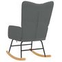 Voir la diapositive 5 : VIDAXL Chaise a bascule Gris fonce Tissu
