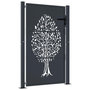 Voir la diapositive 2 : VIDAXL Portail de jardin anthracite 105x155cm acier conception d'arbre