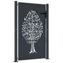 Voir la diapositive 2 : VIDAXL Portail de jardin anthracite 105x155cm acier conception d'arbre