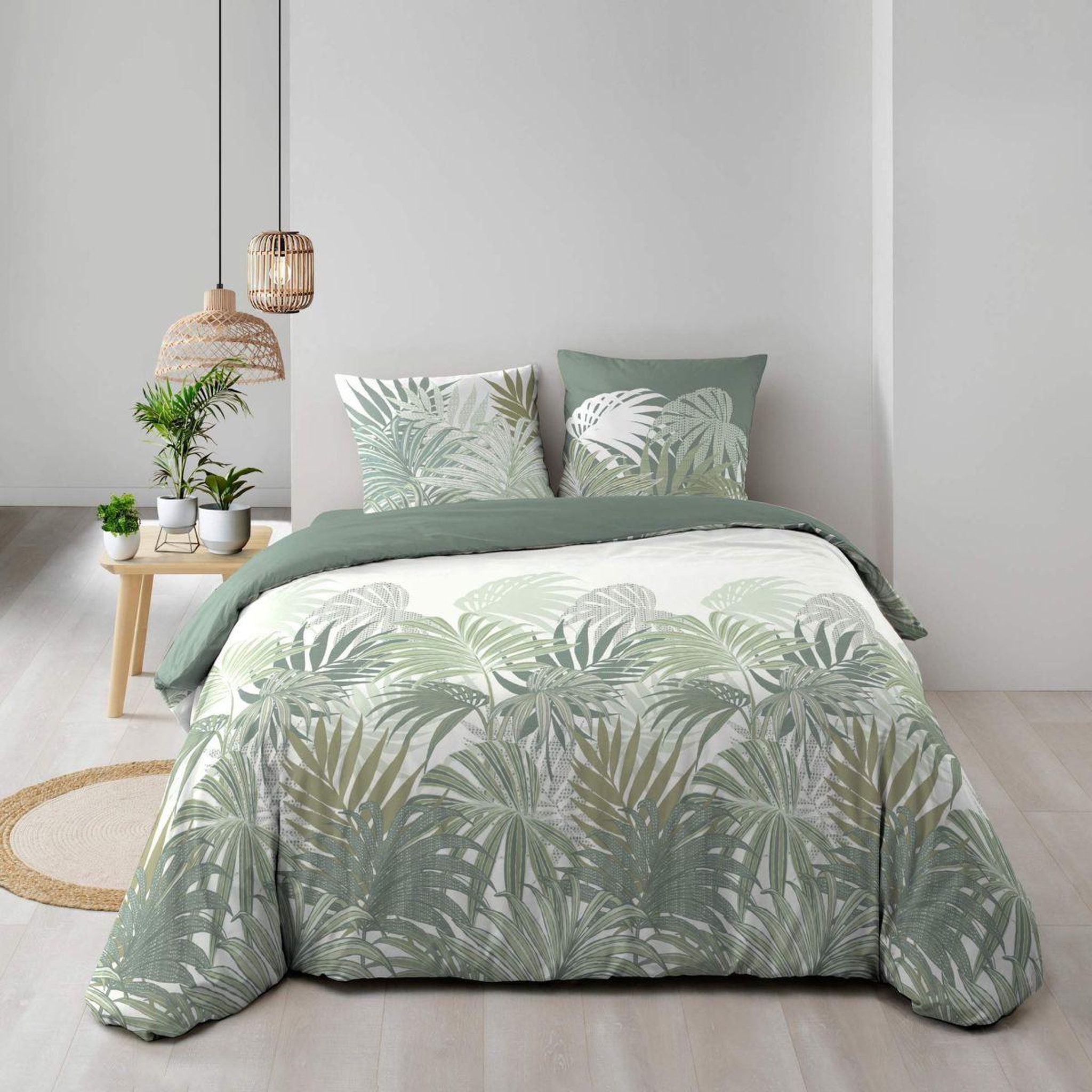 Voir la diapositive 5 : Douceur d'Intérieur Parure de lit 3 pièces  nymea  240x220cm vert