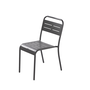 Voir la diapositive 6 : CONCEPT USINE Ensemble table + chaises gris foncé 4 places BERGAME
