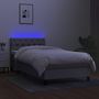 Voir la diapositive 4 : VIDAXL Sommier a lattes de lit avec matelas et LED Gris clair 80x200cm