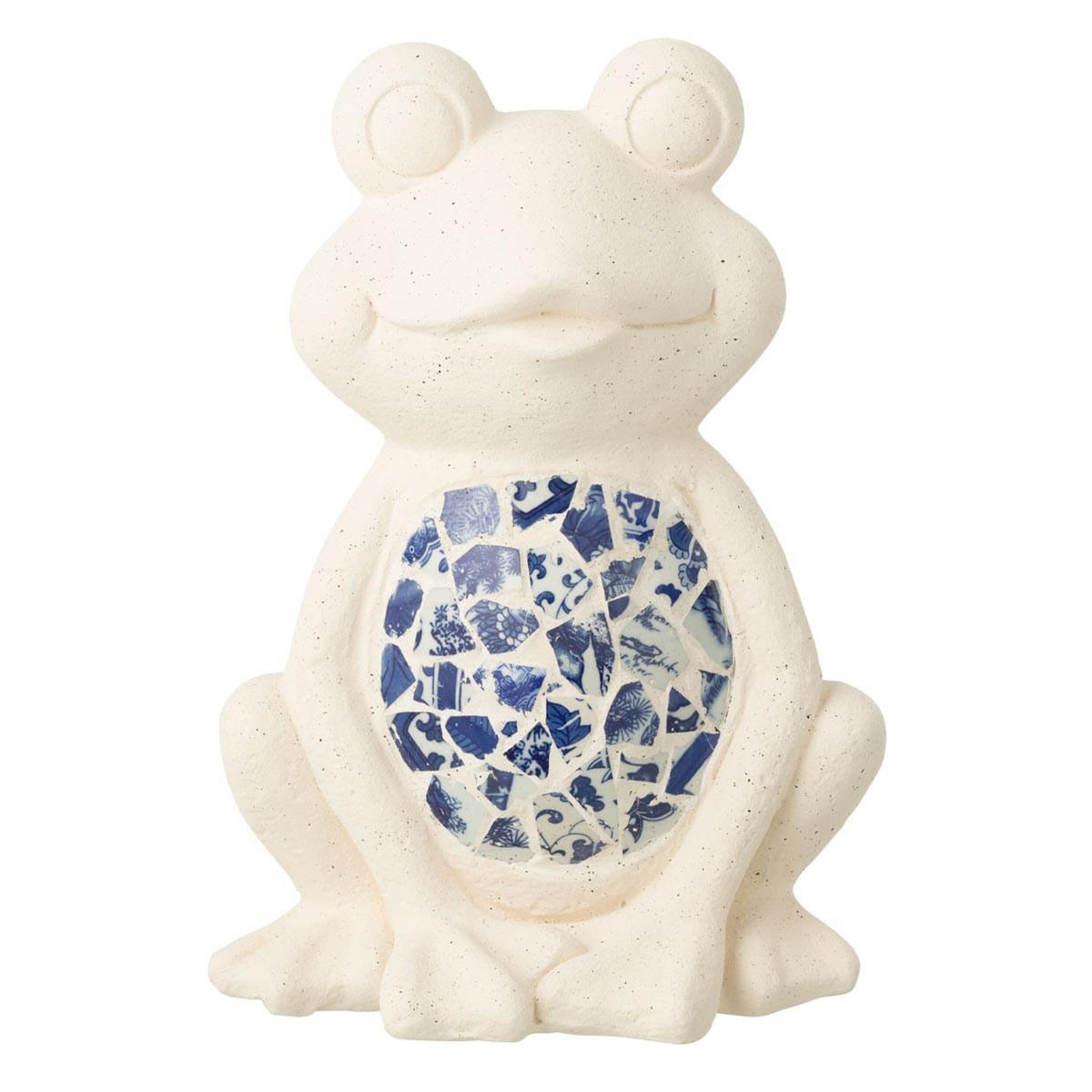 Paris Prix Statuette Grenouille d'Extérieur  Mosaïque  39cm Beige