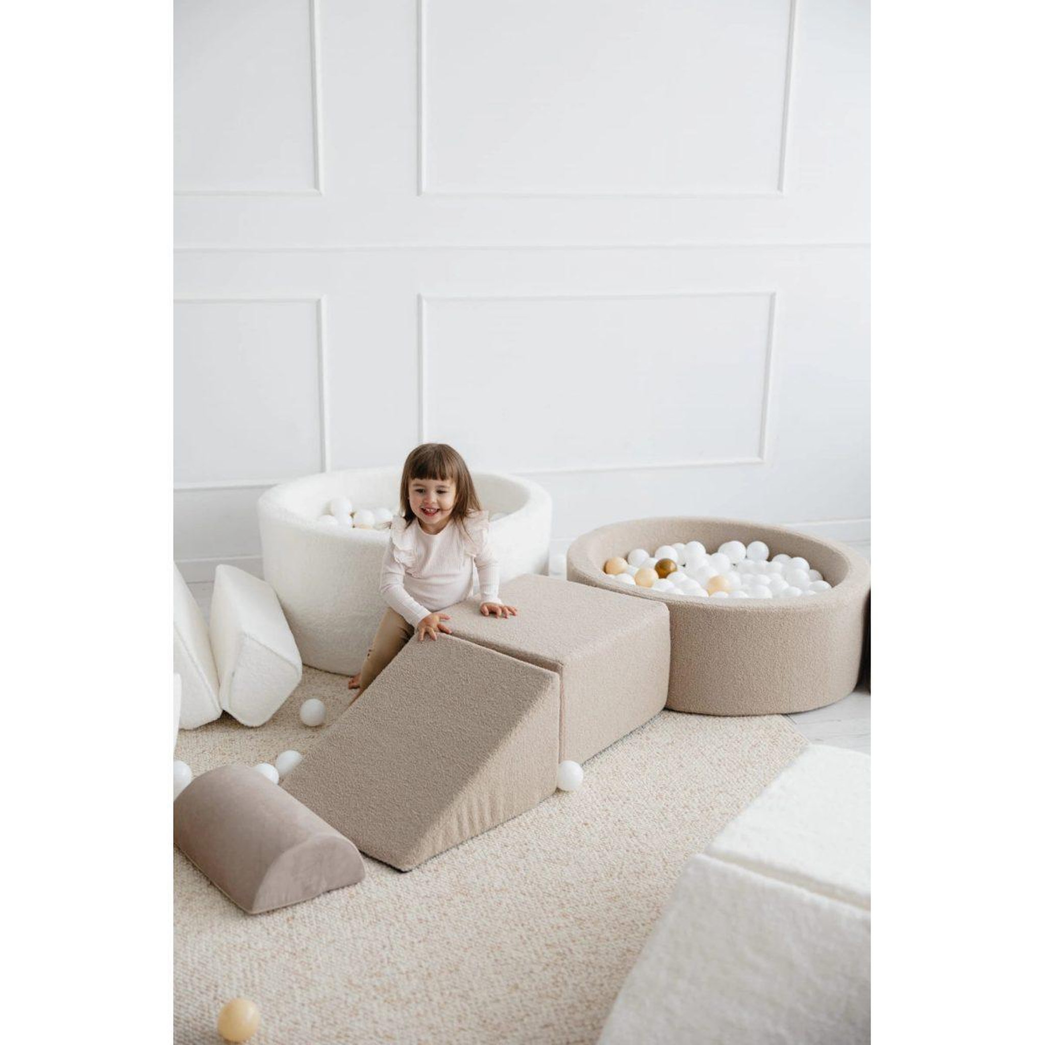 Voir la diapositive 5 : MONIO FOR KIDS Parcours de motricité 3 modules en mousse — Beige