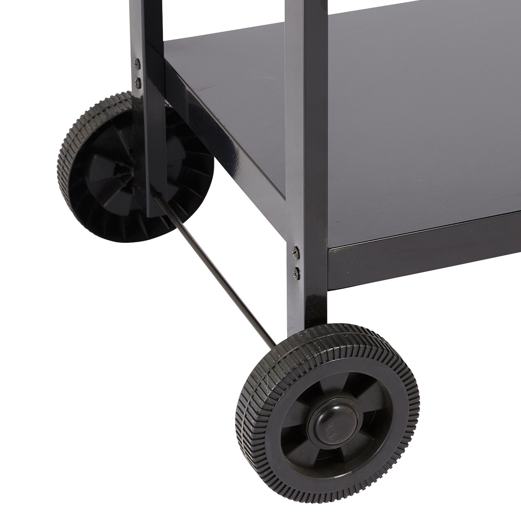 Voir la diapositive 5 : GARDENSTAR Barbecue charbon de bois rectangulaire en acier 100x60cm TROLLEY