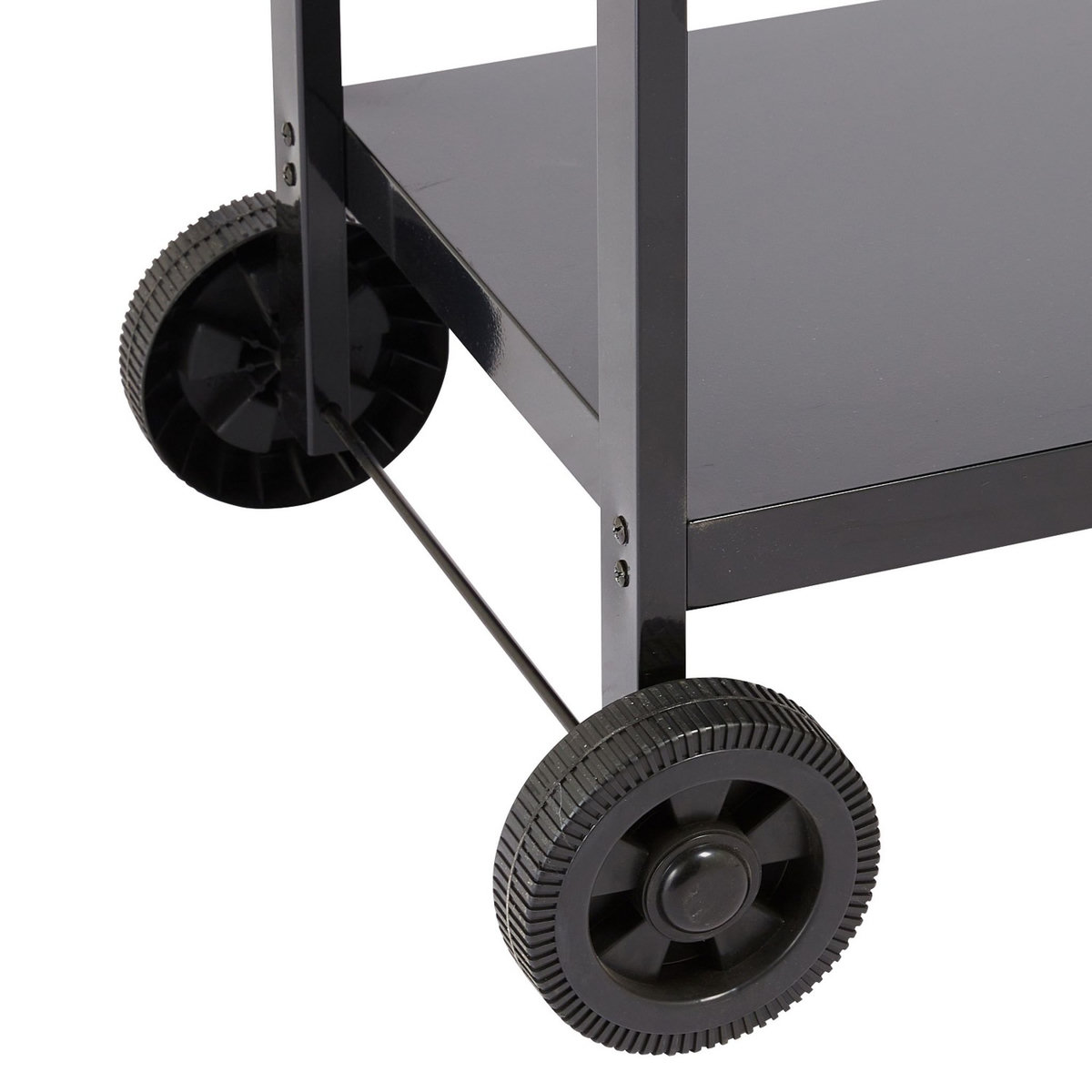 GARDENSTAR Barbecue charbon de bois rectangulaire en acier 100x60cm TROLLEY