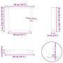 Voir la diapositive 6 : VIDAXL Pieds de table a manger forme V 2pcs blanc 50x(42-43,3)cm acier